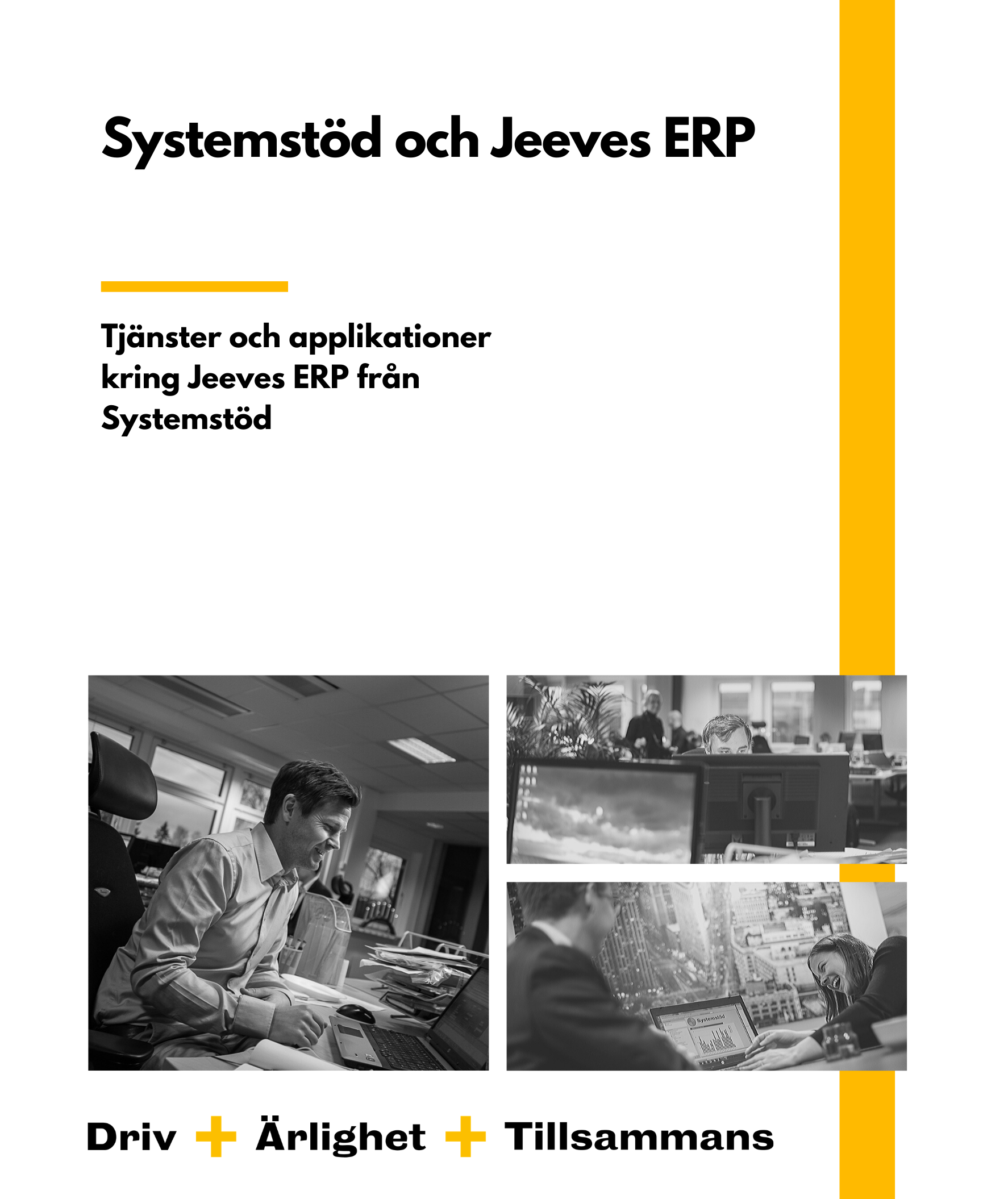 Systemstöd och Jeeves ERP är en beskrivning av produkter och tjänster från Systemstöd kring Jeeves affärssystem