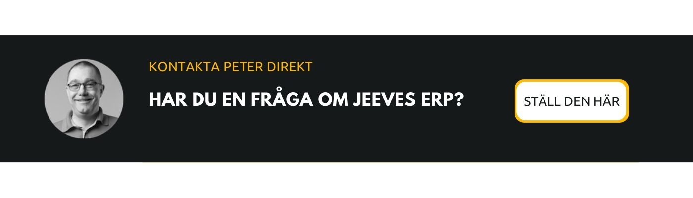 Har du en fråga om Jeeves ERP affärssystem – ställ den här så svarar vi på Systemstöd inom kort