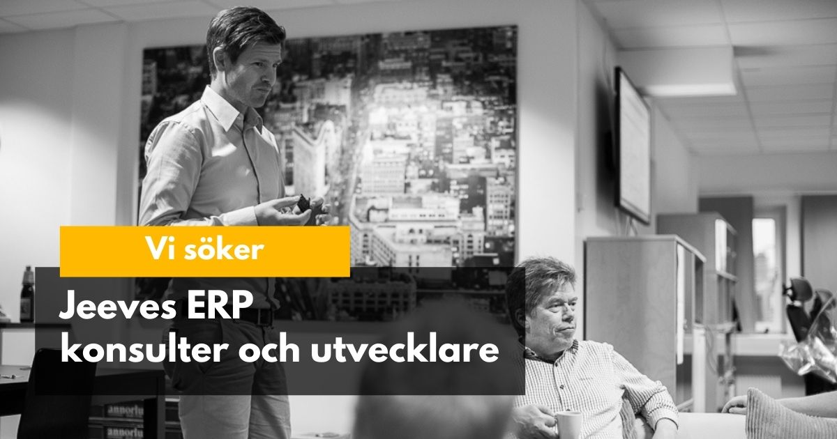 Jeeves ERP konsulter och utvecklare söker vi på Systemstöd. Läs mer och ansök idag