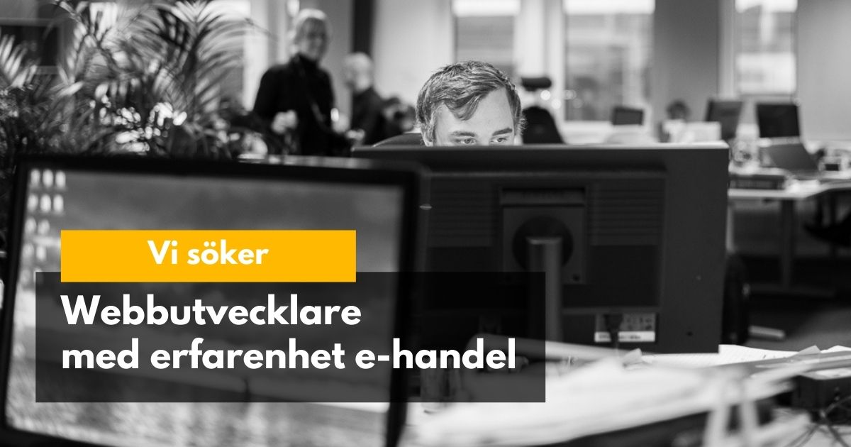 webbutvecklare e-handel sökes av Systemstöd