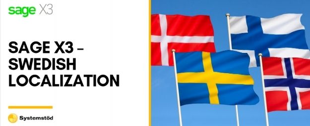 Swedish Scandinavian (Norway, Finland, Denmark) localization Sage X3 ERP